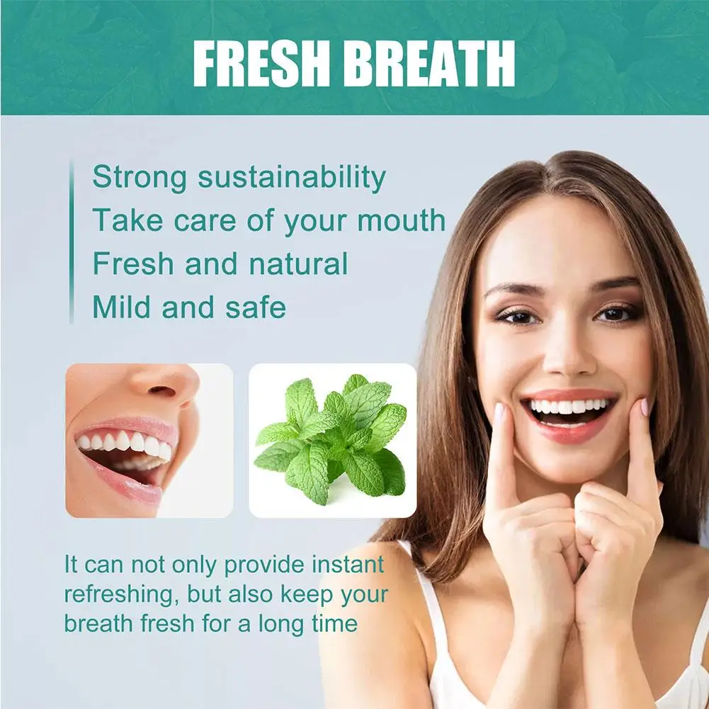 30ml menta fresca tirando olio collutorio senza alcool orale fresco sbiancante assistenza sanitaria denti respiro bocca E6O4