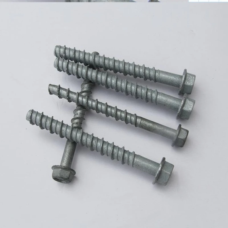 5 Stück M6 M12 M14 Betonanker-Schraubenset Sechskantige Selbstschneidende Bolzen Beton-Zement Hochleistungs-Expansionsschrauben