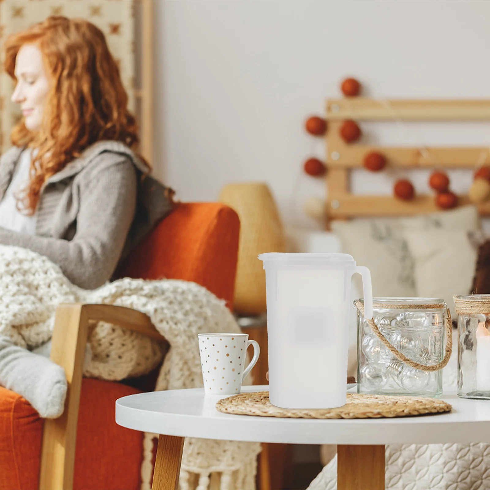 

1Pcs Large Capacity Cold Water Jug Plastic Tea Pot Cold Water Bottle Juice Kettle for Household Beverage Fruit Juice Kettle