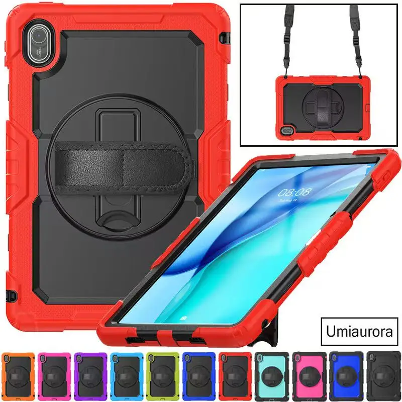 For Huawei MatePad SE 11 inch AGS6-W00 AGS6-W09 Heavy Duty Rugged Tablet Case Stand Hand Shoulder Strap Shockproof Funda + Film