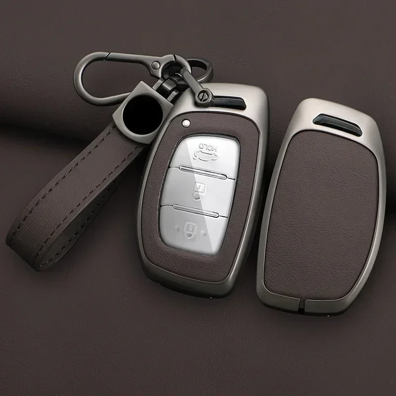 3 4-button Zinc Alloy Car Smart Key Case Suitable For Modern Tucson Santa Fe Rena Sonata Elantra Creta Ix35 Ix45 I10 I30 I40