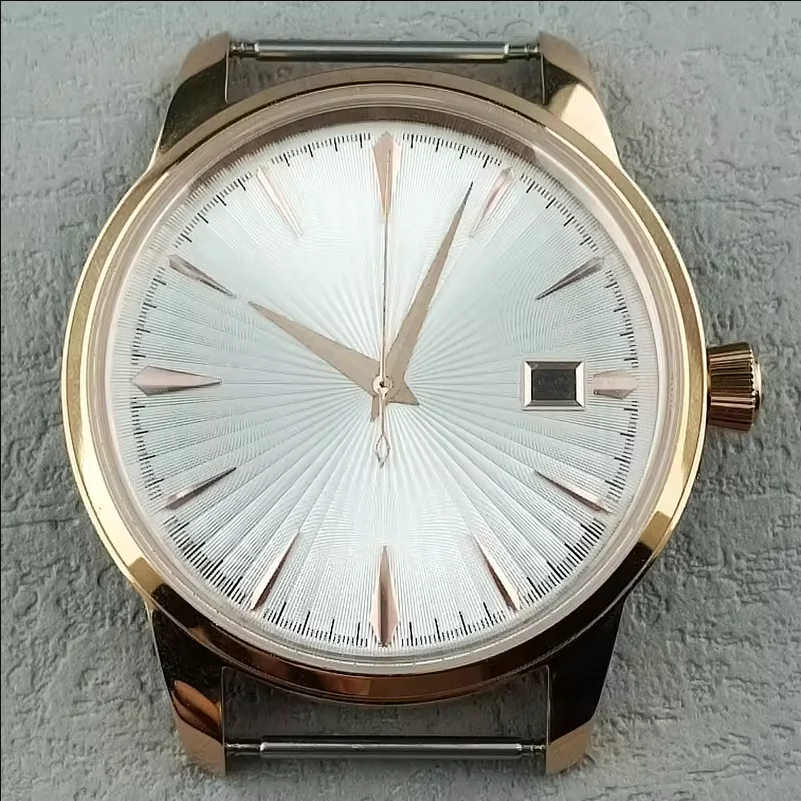 40mm Rose gold NH35 Case Fit NH35/38 Movement Custom Logo Dial 316L stainless steel Watch Case Accessories