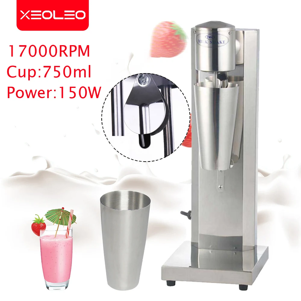 Xeoleo Commercial Milk shake machine Stainless Steel Milkshaker machine 18000rpm Bubble Tea stirring machine Milk cream Mixer