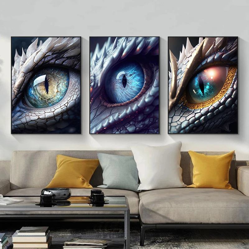 Fantasie Drachen Auge Serie Poster Leinwand Malerei HD-Druck Wand kunst Bild für Wohnzimmer Schlafzimmer Dekor Drachen Liebhaber Geschenk