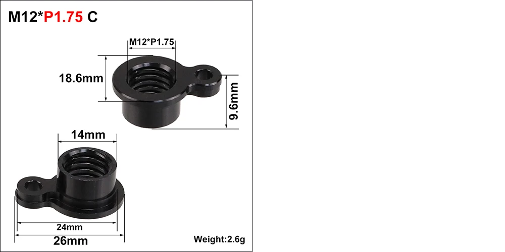 HEPPE MTB Rennrad Steckachse Mutter M12 M14 M15 Gewinde Achsmuttern Fahrradnabenrohr Welle Spießkappe für P1.0/1.25/1.5/1.75mm Thru Alxe – Detail 10