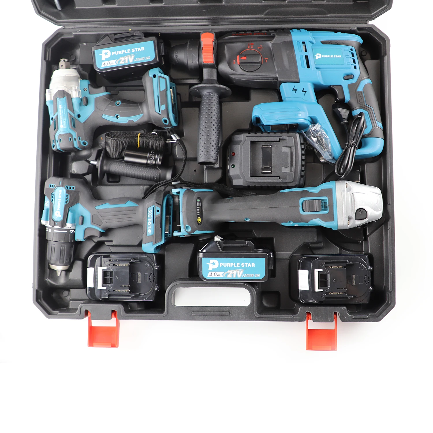 Alta Qualidade Portátil Mini Brushless Broca, Wrench Angle Grinder e Hammer Machine