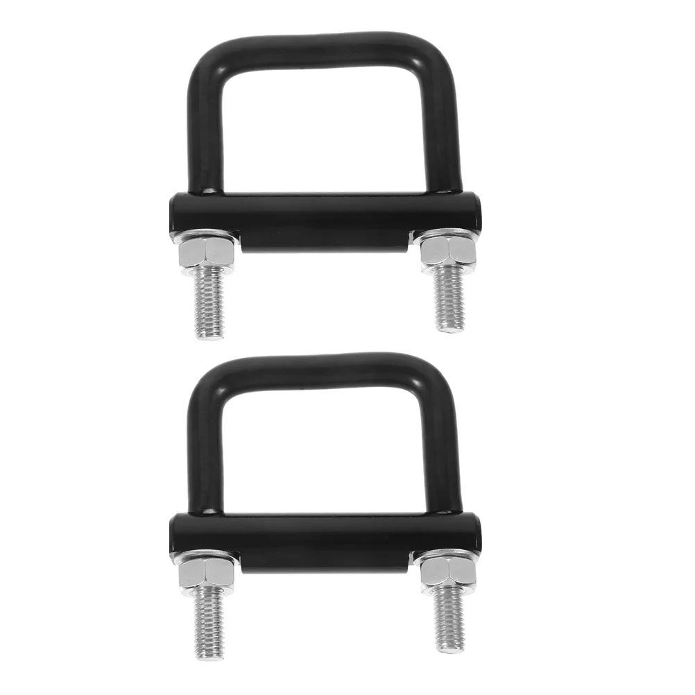 

2pcs Black Shackle 2Inch Durable American Hitch Stabilizer Reliable Fastener Metal Clamp On Trailer Hitch Tightener Clamp
