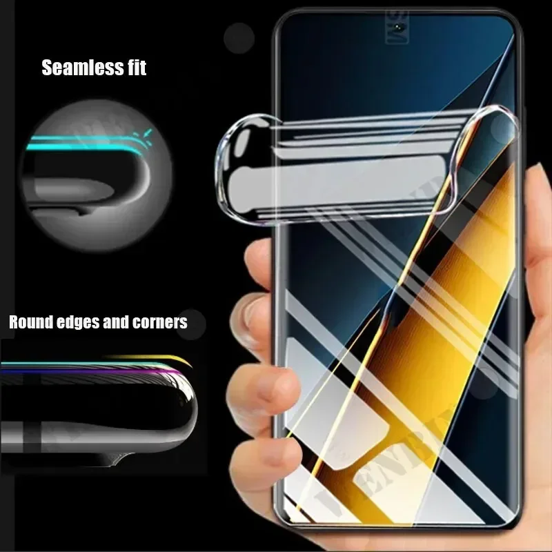 5 Pcs Hydrogel Film For Xiaomi Redmi Note 14 13 12 Pro Plus Poco X6 X5 Pro Xiaomi 14T 13T 12T Pro Full Cover Screen Protector