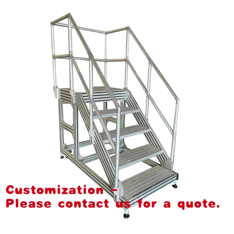 Customize.OEM Assembly Aluminum-slot Profile Platform Stair Industrial Construction