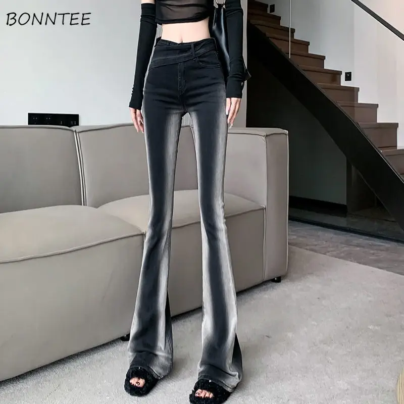 

S-5XL Jeans Women Simple Vintage Slim All-match Designed Spring Elegant Ladies Prevalent Age-reducing Cool Personality Fashion