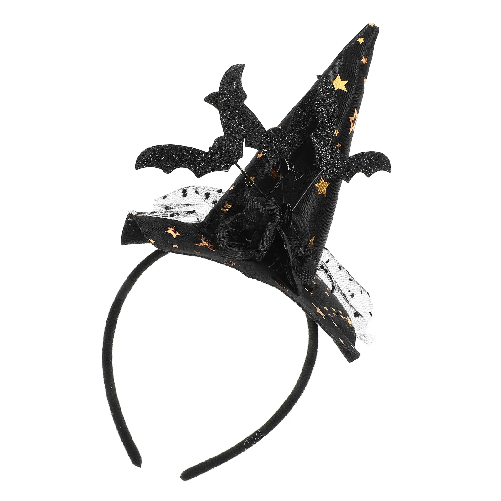 1 pièces chapeau de sorcière bandeau dentelle noire Halloween fête Costume accessoire pour les femmes déguisement mascarade événement petit magicien