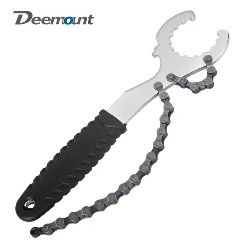 

3-in-1 Bicycle Multi Tool Removal Spanner For Lockring & Derailleur Hanger Cassette Sprocket High Carbon Steel Chained Wrench