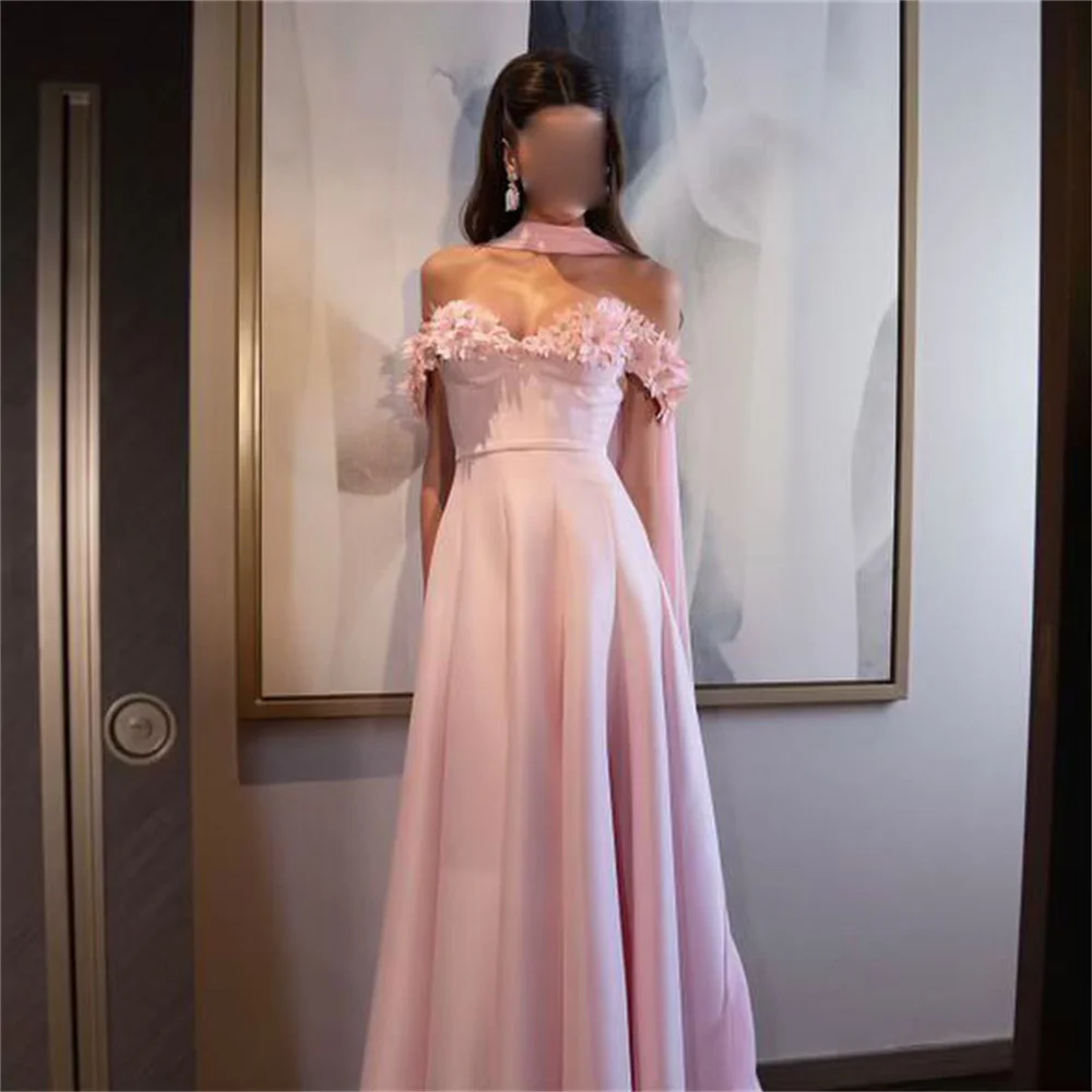 ROYET Luxury Flowers Sweetheart Pleat Elegant Evening Dress A Line Floor Length Elegant Formal Prom Gown For Woman New 2024