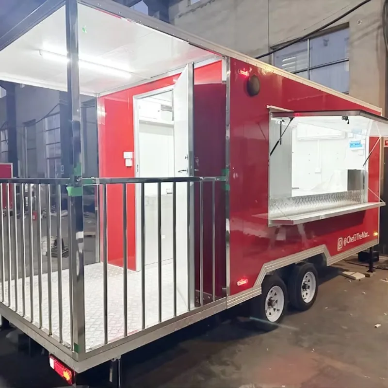 Factory Price Mobile Food Truck Trailer Wholesale Fully Equipped Kitchen Trailer for Coffee BBQ Ice Cream Street Sales
