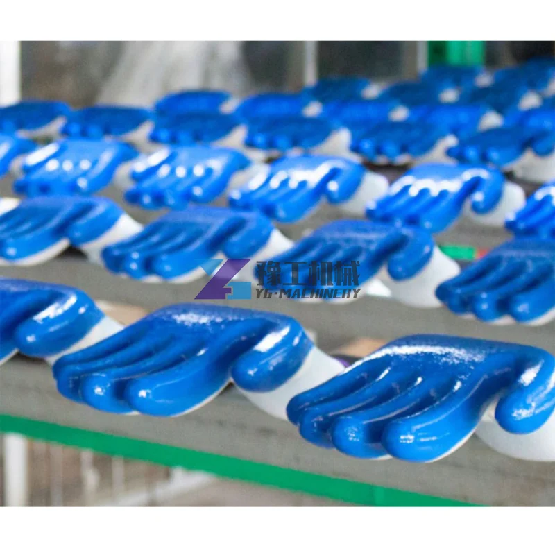 12000 Pair Per Day Pretty and Colorful Glove Dipping Machine with PU Coating