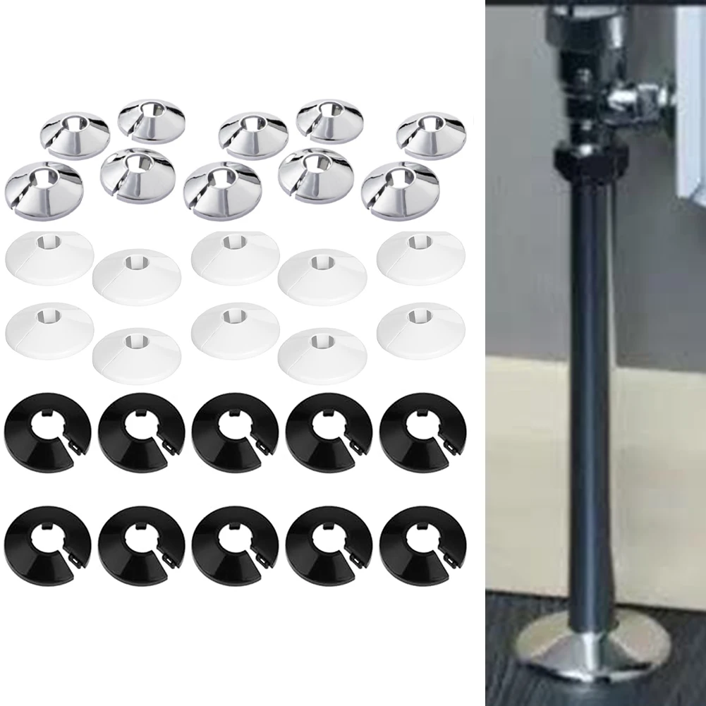 4/10pcs 15mm Radiator Pipe Collars Cover Floor Decorative Radiator Plastic Water Pipe Cover Wall Duct Faucet Accessories