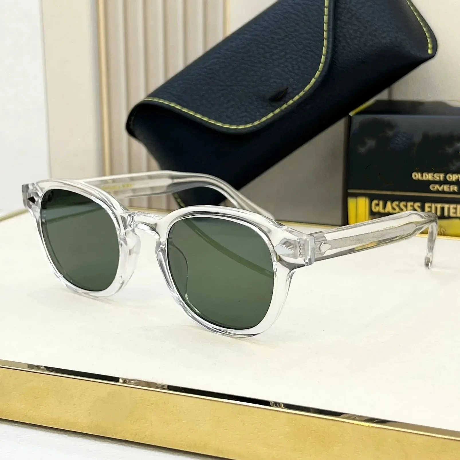 

Authentic Johnny Depp LEMTOSH Luxury Brand Designer Square Men Women Sun Glasses Fashion Driving Anti-Glare Male Couple Eyewear