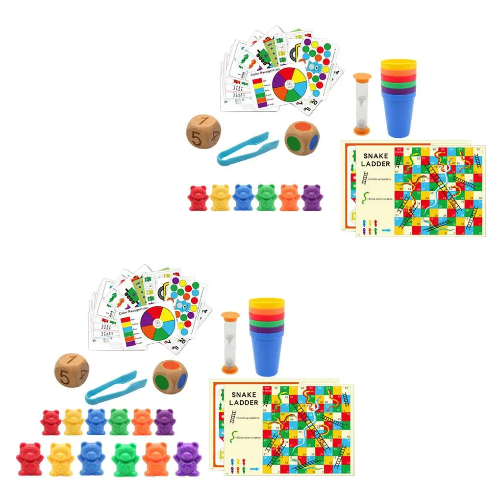 Preschool Kids Children Addition and Subtraction Counting Sorting Bears Matching Game Fun Learning Developmental Toy