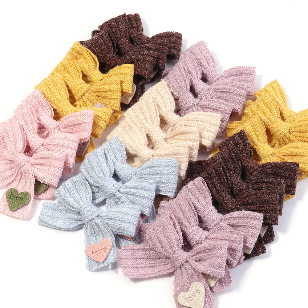 

(6Pcs/Pack) 4.5x5.5cm Yarn Bows Love Logo Bowknot Gift Box Clothing Decoration Accessories Home Decoration Bow Tie