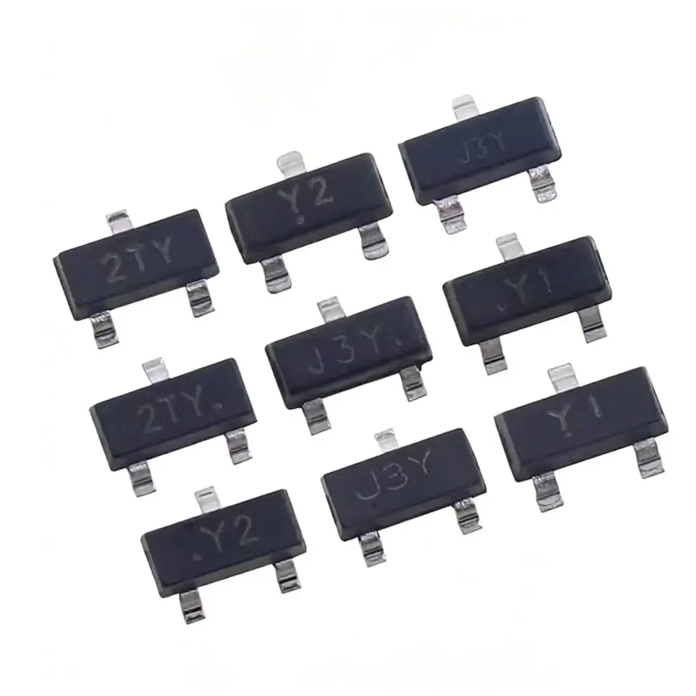 100Pcs Smd Sot23 Transistor, , S8050, S8550, Ss8550, S9012, S9013, S9014, S9015, S9018, J3Y Sty Y1, Y2, 2t1, J3, J6, M6, J8