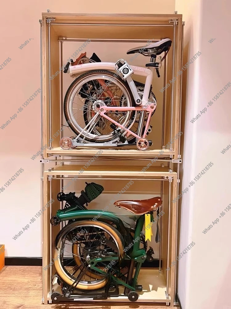 Ocean plate folding bicycle display rack, double floor rack, mountain bike display storage rack