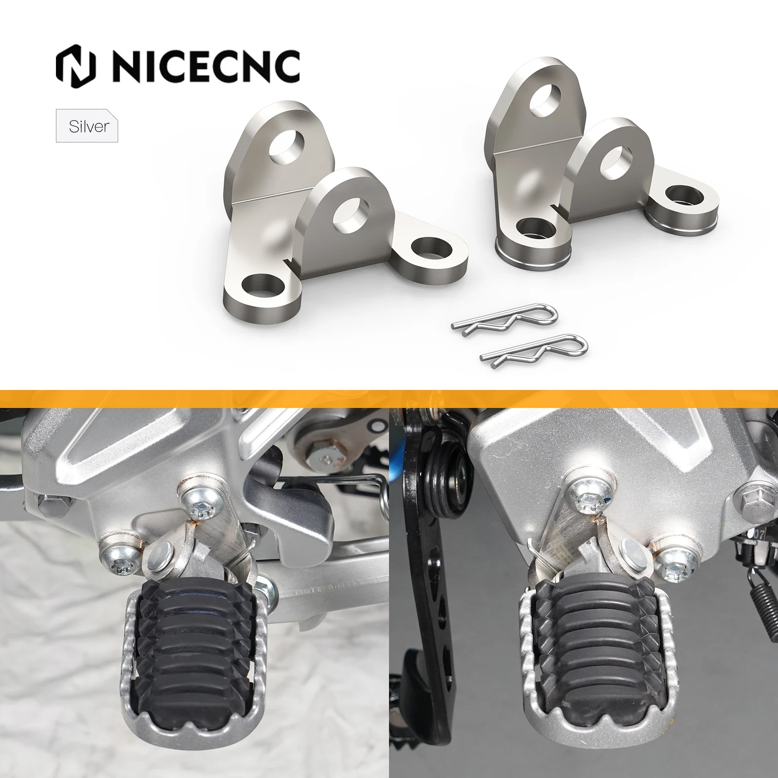 

NICECNC Motorcycle 20mm Lowered Footpeg Bracket For Yamaha Tenere 700 /XTZ700 2019-2024 Rally Edition 2020-2024 World Raid 2022