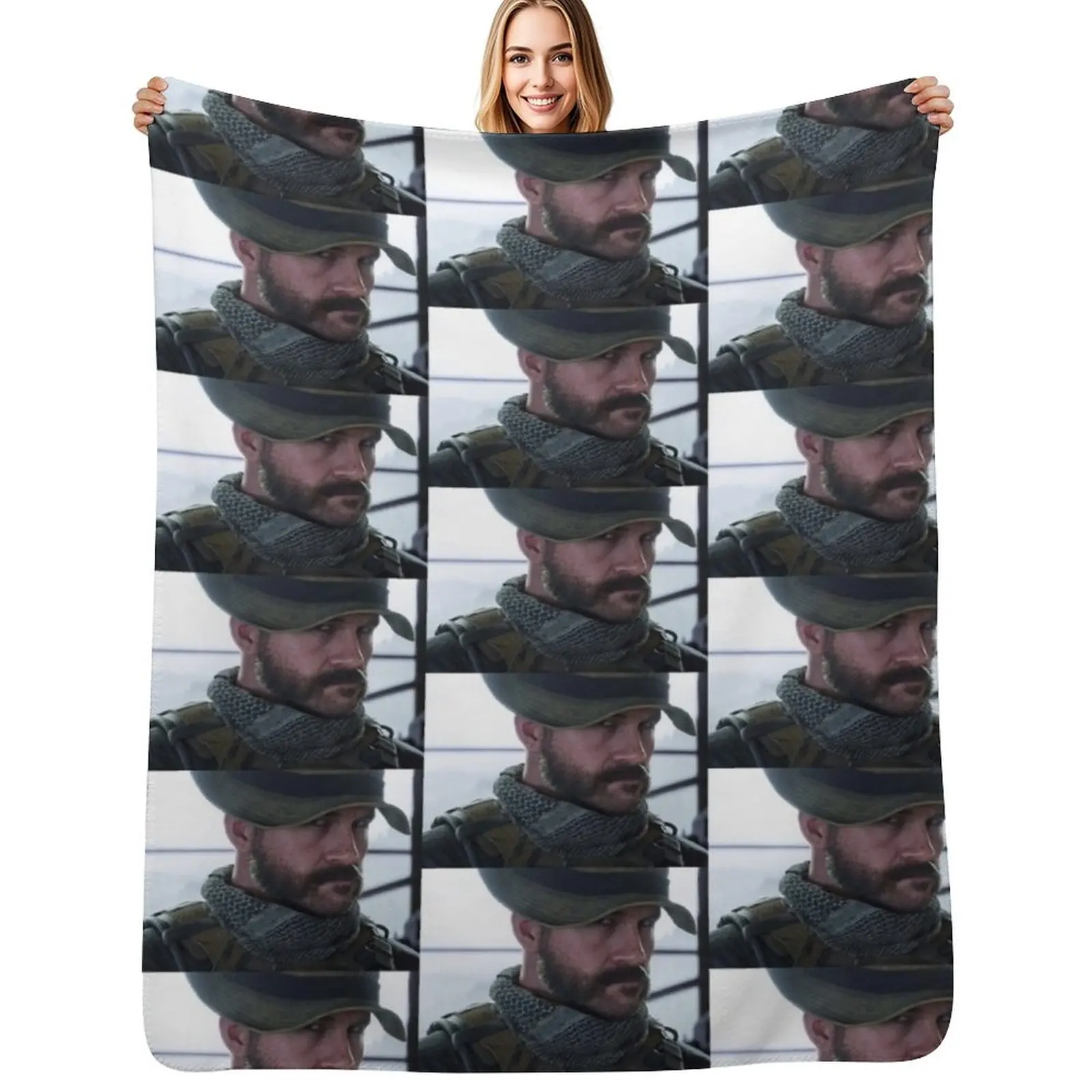 

Captain John Price Throw Blanket Soft Plaid Summer Beddings Stuffeds warm winter Blankets