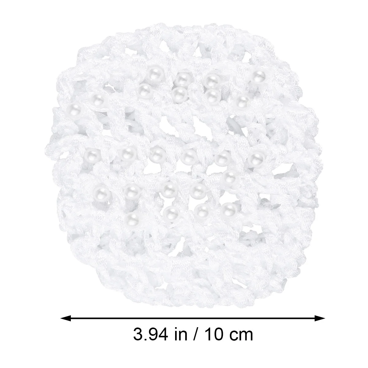شبكة شعر مرنة محبوكة يدويًا للنساء ، غطاء رأس متين ، زينة لؤلؤ ، إكسسوارات شعر ، شبكة شعر بيضاء