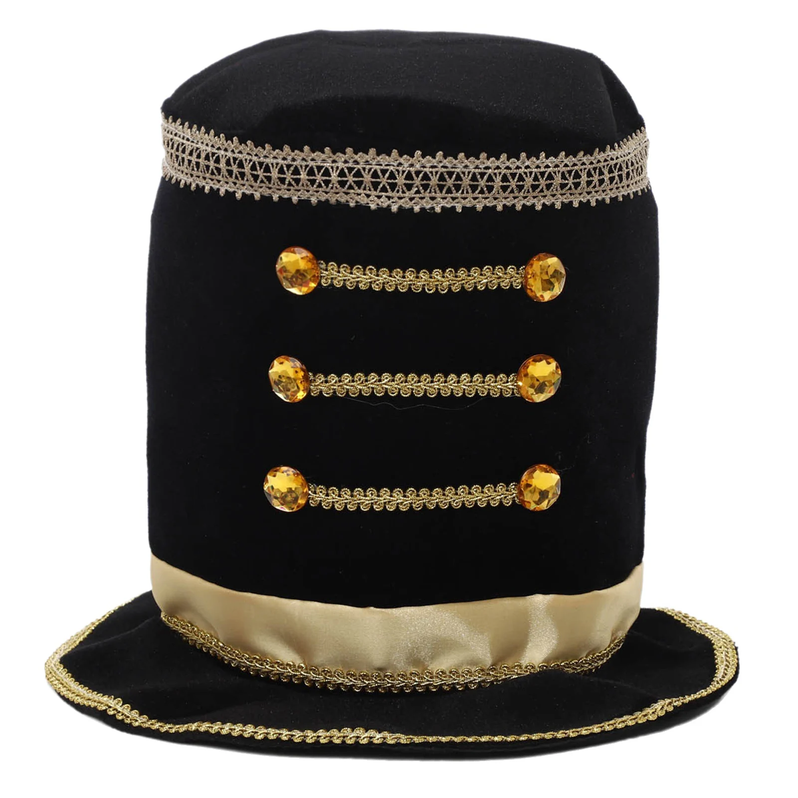 Damski męski kapelusz cylinder 1 szt. Kapelusz inspektora karnawałowego Akcesorium do kostiumu cosplay na Halloween, na występy sceniczne, do przebierania