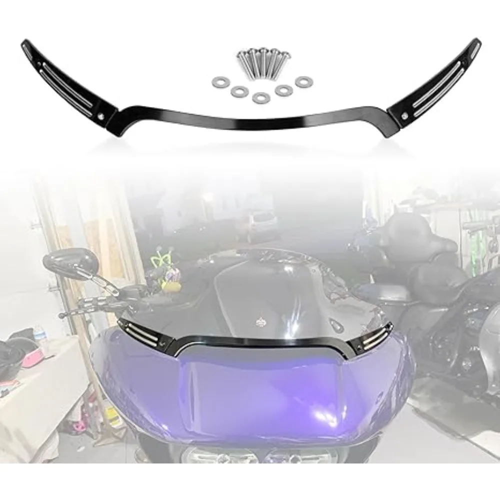 PSLER Motorcycle Split Windshield Side Trim Center Trim kit for Harley Touring Road Glide Models 2015-2023 FLTRXS FLTRK FLTRX