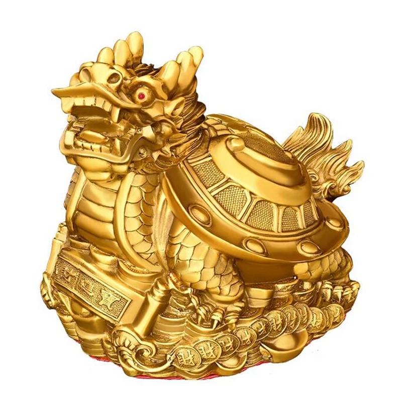 

Pure Copper Dragon Turtle Bagua Dragon Turtle Head Turtle Copper Gold Money Turtle Home, Living Room, Office Decoration Crafts