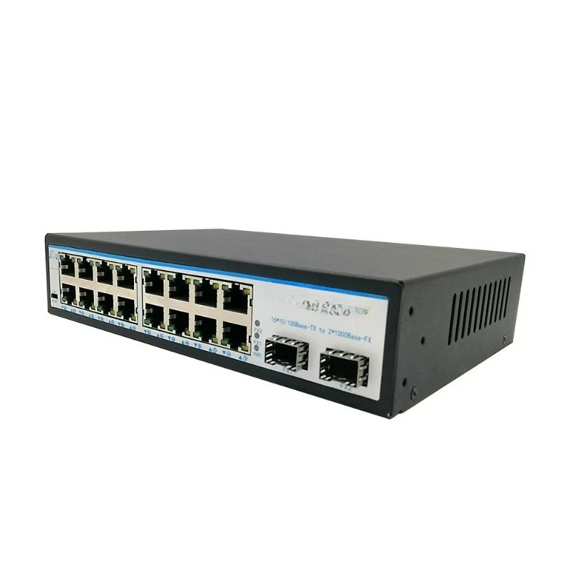480 Gbps switching capacity 16 ports + 2 slots POE Hpe switch