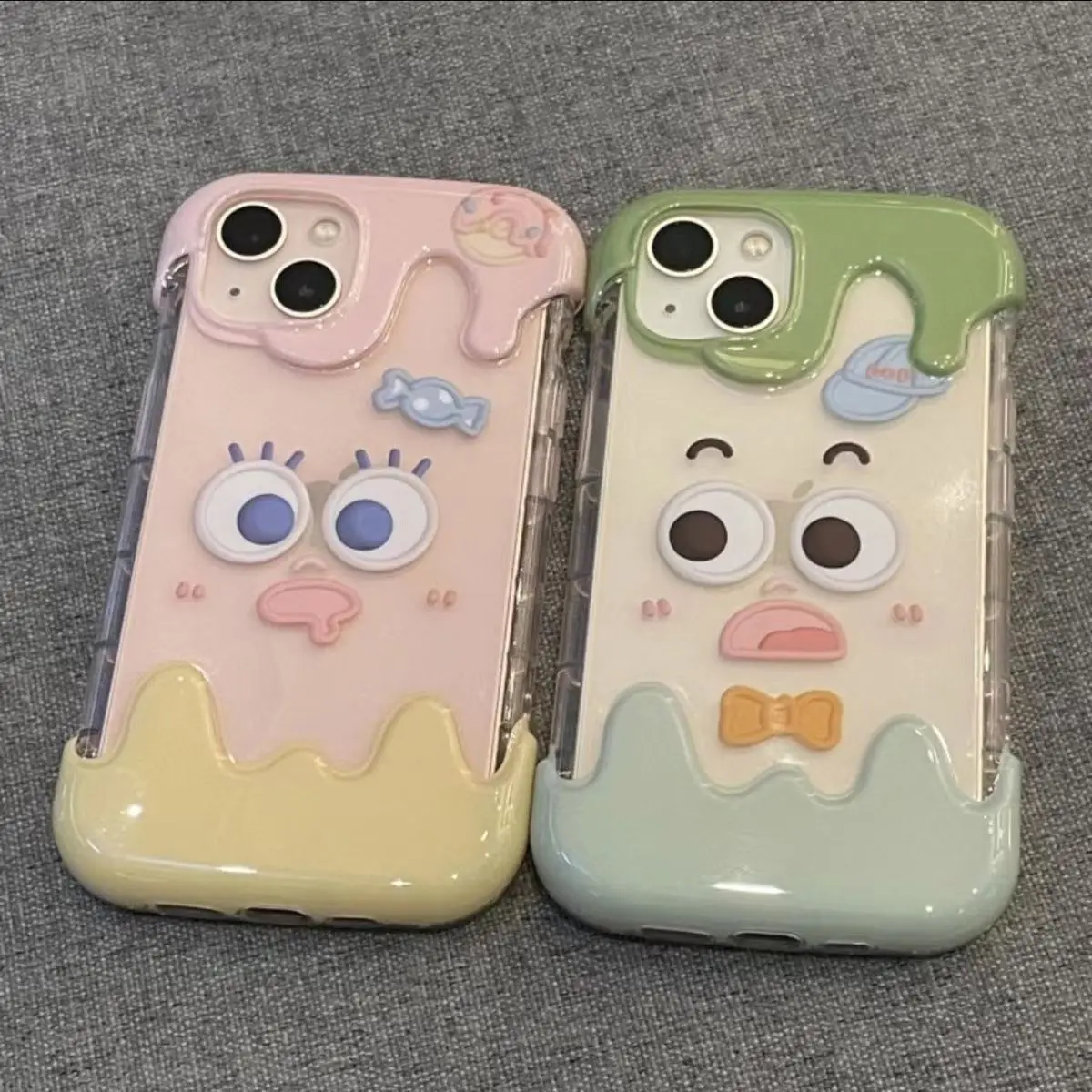 2024 Cute and funny facial expressions with creaPhone Case FOR IPhone 14 13 12 11 Pro Plus 13MAX  MINI Transparent Covers