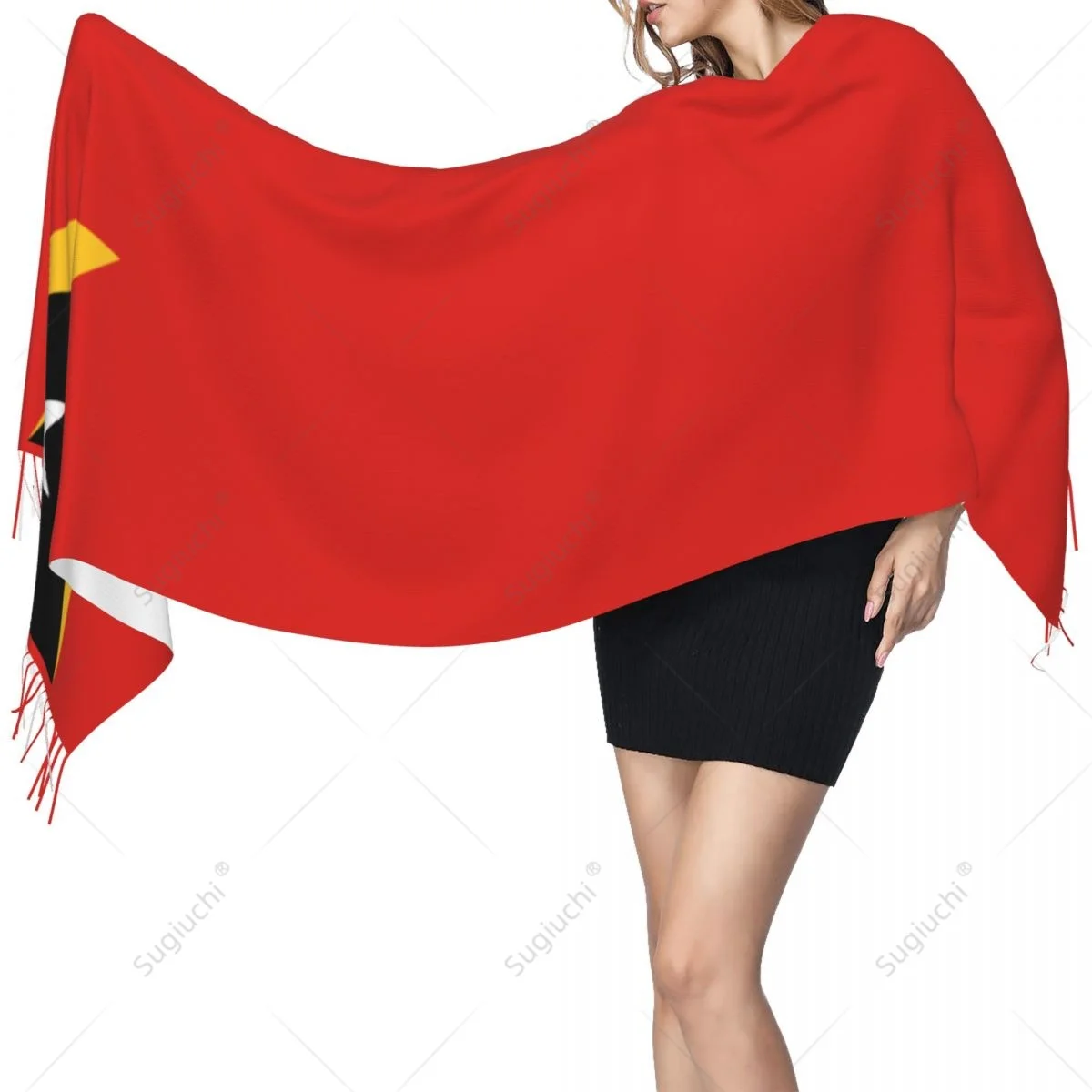 

East Timor Flag Scarf Pashmina Warm Scarves Shawl Wrap Hijab Spring Winter Multifunction Unisex