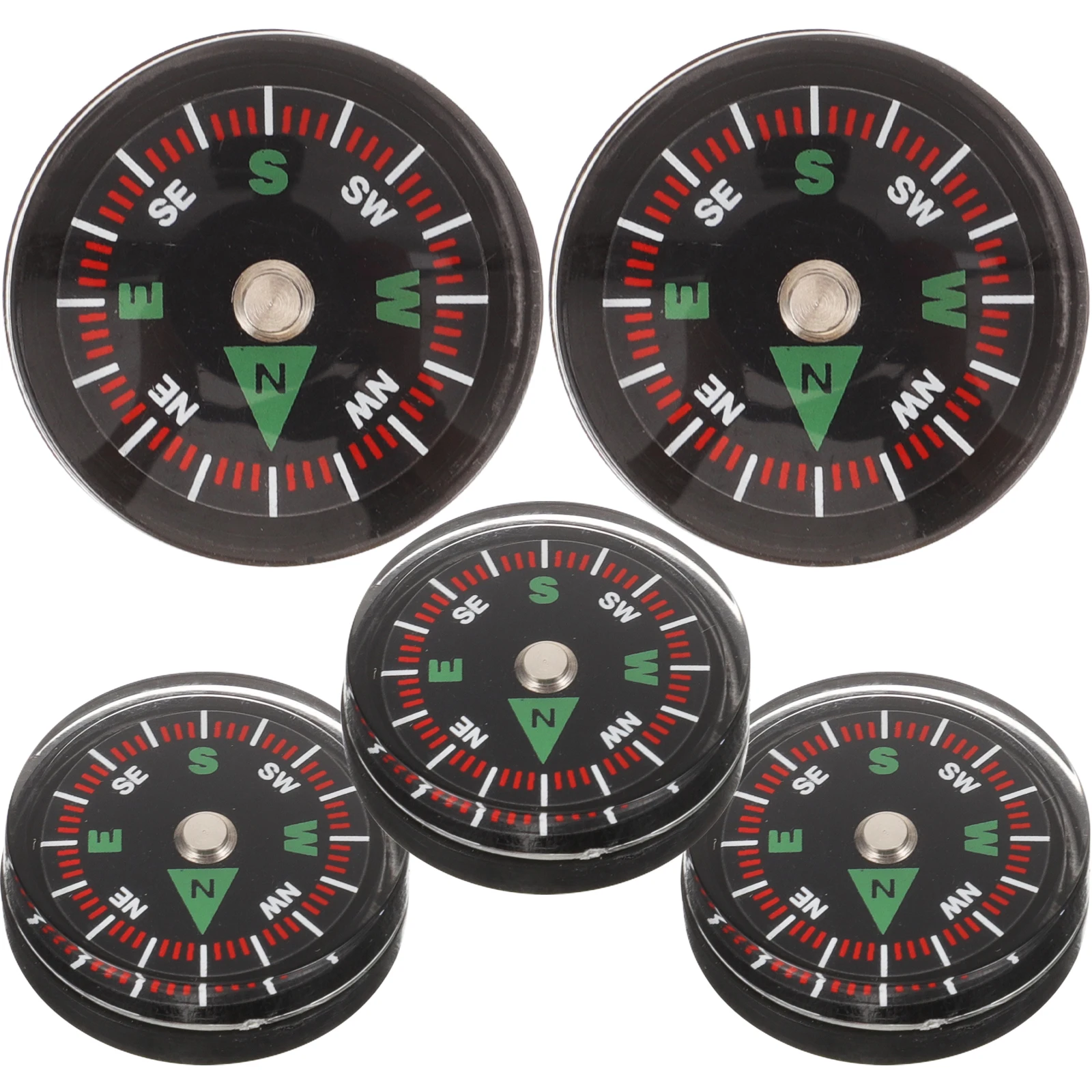 

5 Pcs Vintage Mini Compass Camping Accessories Simple for Plastic Outdoor