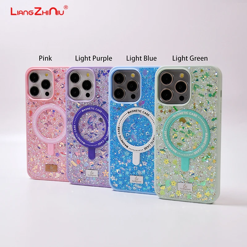 Fashion Full Diamonds Glitter For Apple16promax Iphone15 14plus 13 12 11 Premium Diamonds Ladies Bling Iphone Magsafe Phone Case