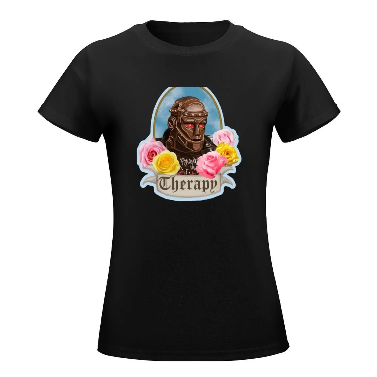 Robotman Therapy T-Shirt vintage clothes cute tops summer tops Women's tee shirt