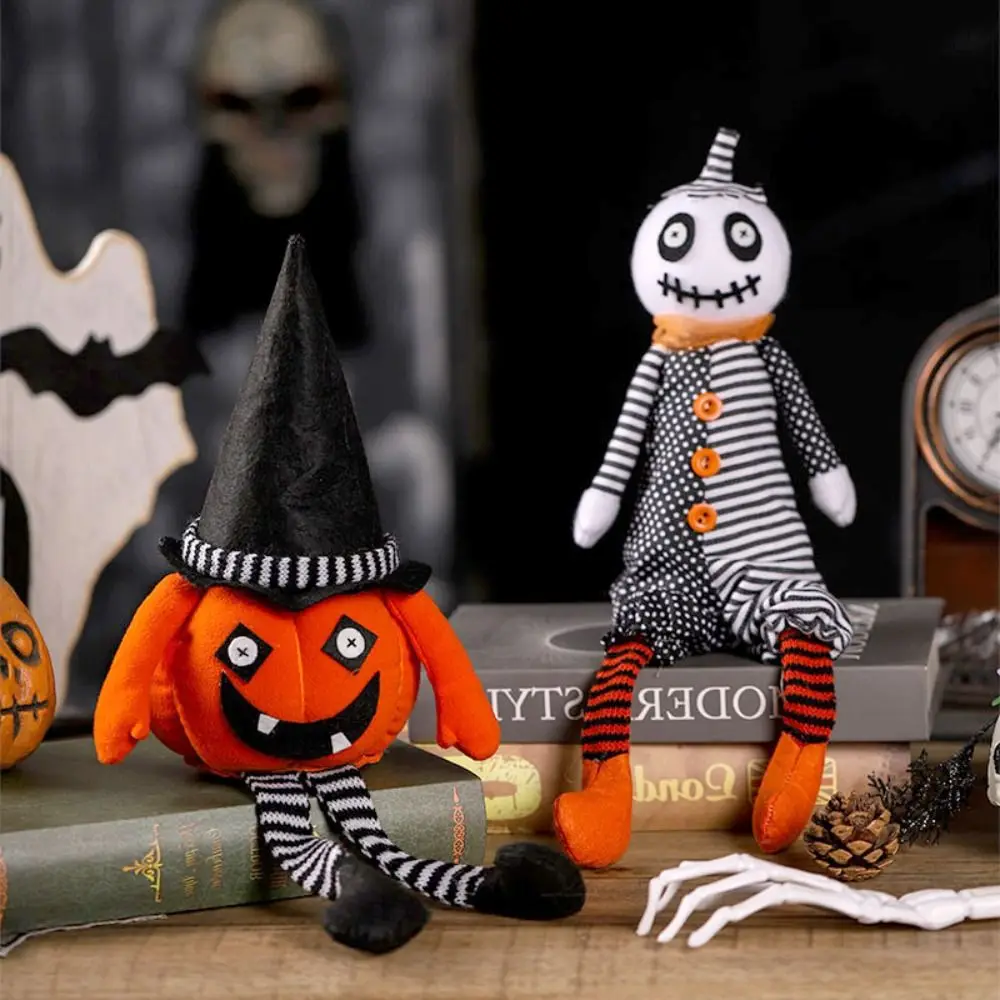 

Scary Halloween Pumpkin Ghost Doll Funny Cloth Plush Spooky Dolls Ornament Handcrafted Merry Halloween Decoration
