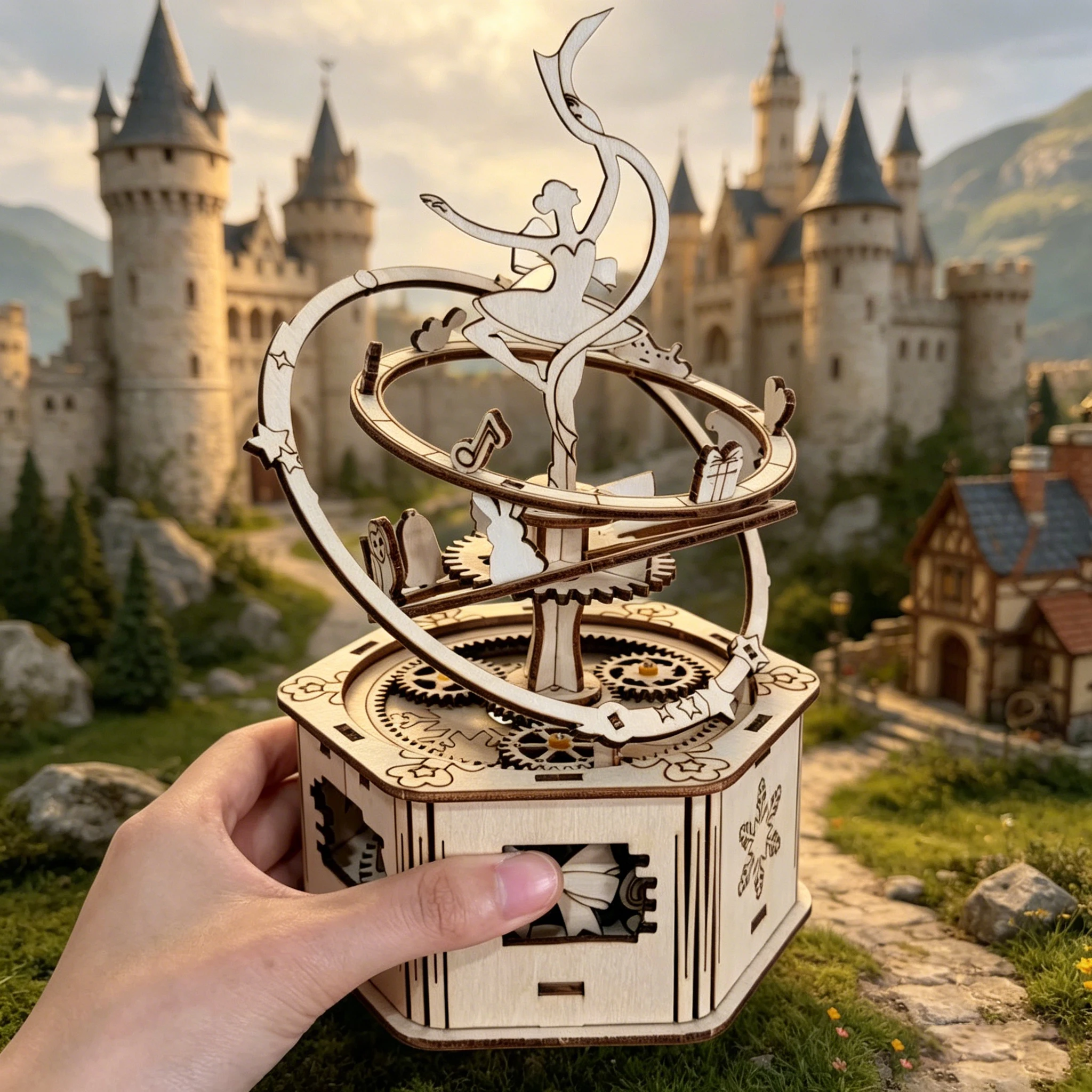 

DIY Mechanical Music Box Wooden Model
