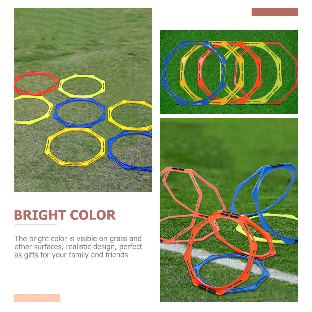 

4pcs Agility Rings Bright Color Durable Pp Material For Football Training Multi-Function Speeds Train Rings Portable Sports