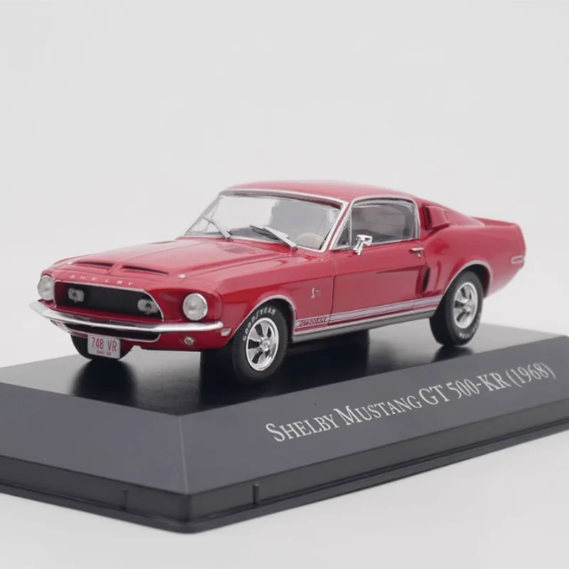 

ixo 1:43 Масштаб MUSTANG GT 500-KR 1968 Имитация игрушечного автомобиля из сплава Модель классической коллекции Орнамент Сувенир