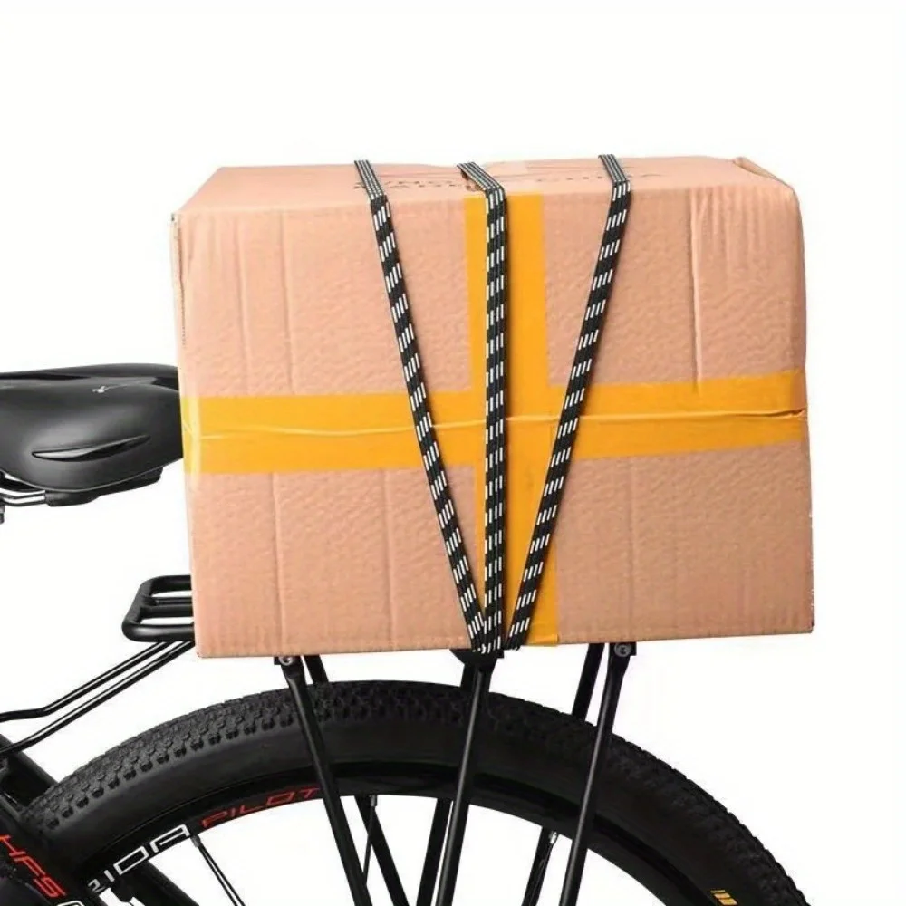 AliExpress Bicycle Luggage Rope Elastic Carrier Rack Straps Elastic Rubber Belt Buckle Rope Belt With Hook Mountain Bike Bag Accessories