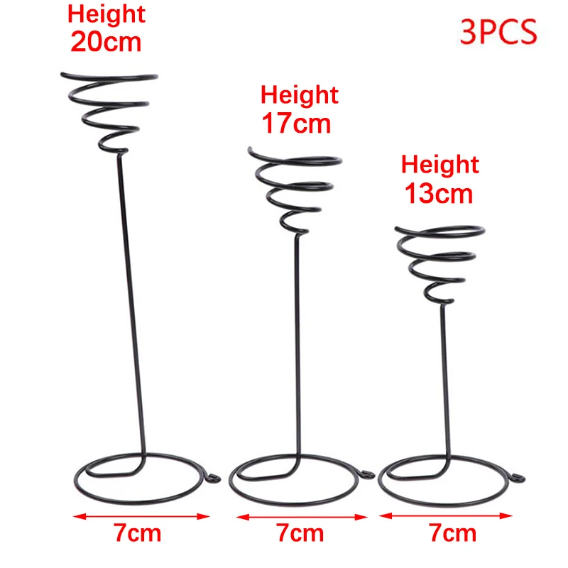 3Pcs Metal Air ananas Stand Base Plant Flower Rack Holder Home balcone Decor
