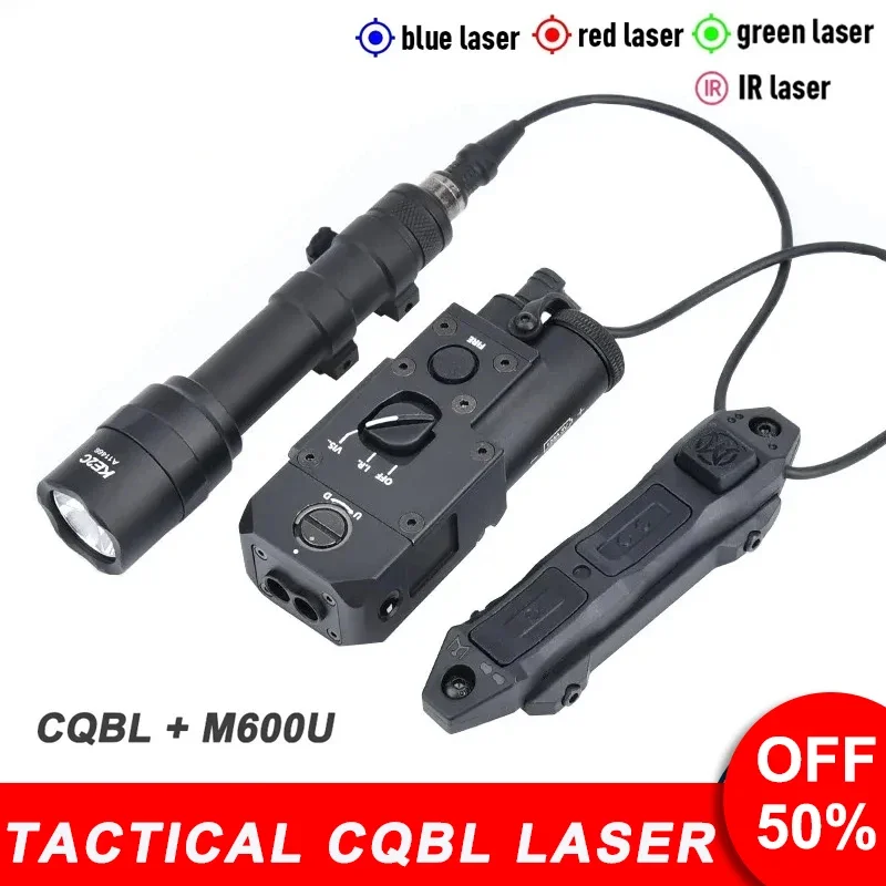 

WADSN CQBL Metal Red IR Laser M600 M300 PLHV2 Flashlight With Dual Fuction Switch Suit Tactical Airsoft LED Hunting Weapon Light