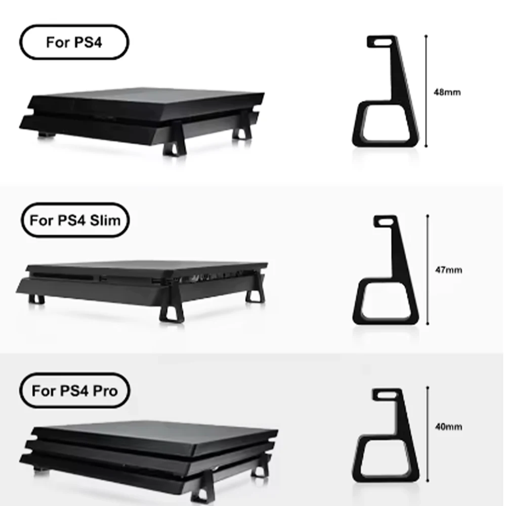 1 set per PS4 Slim Pro piedi supporto staffa di raffreddamento host supporto per PlayStation4 Slim Pro Console supporto base accessori da tavolo