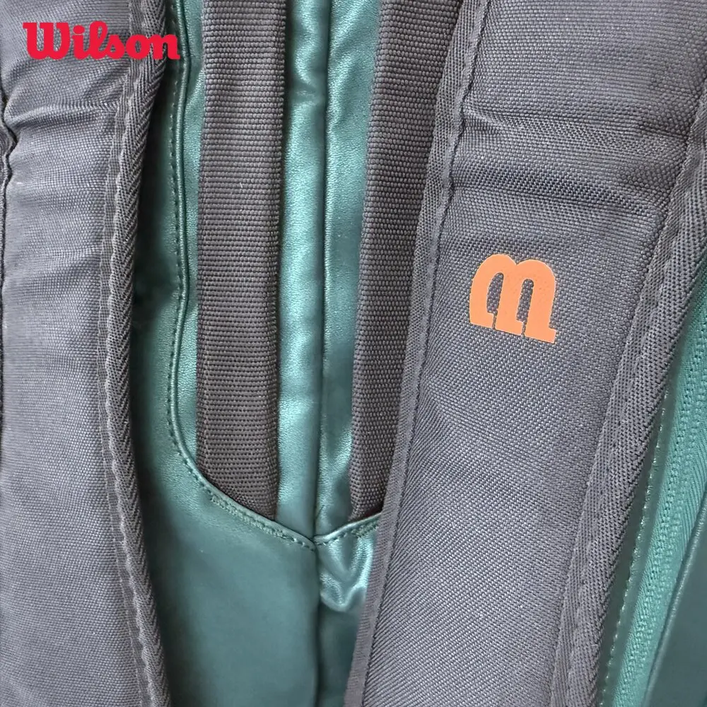 Wilson Blade Super Tour v9 9 Pack Tennis Bag Large Racquet Backpack Tennis Racket Bag Emerald Green With Thermoguard Lining