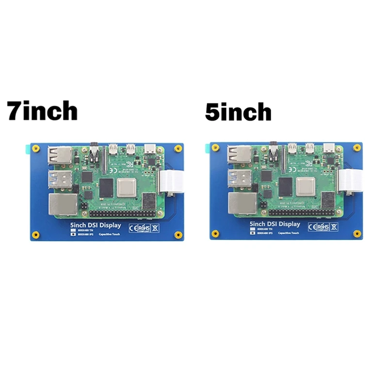 7 Inch QLED Display DSI Interface Panel Multi-Point Touch For Raspberry Pi 4B/3B/2B And Other Full Range Motherboards