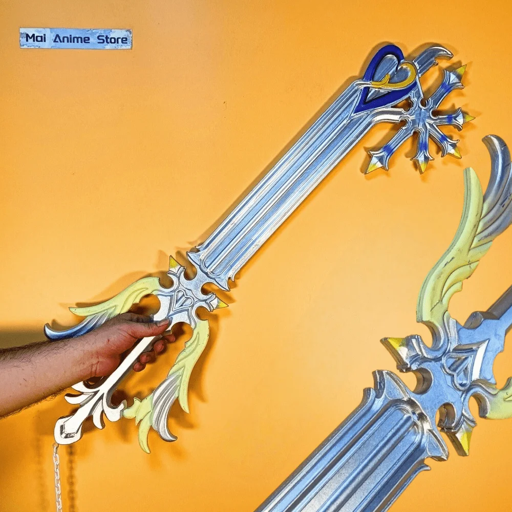 

34inch PU White Kingdom Hearts Key Katana Ninja Knife Blade Real Size Japanese Katana Anime Cosplay Prop Original Sabre Toy Gift