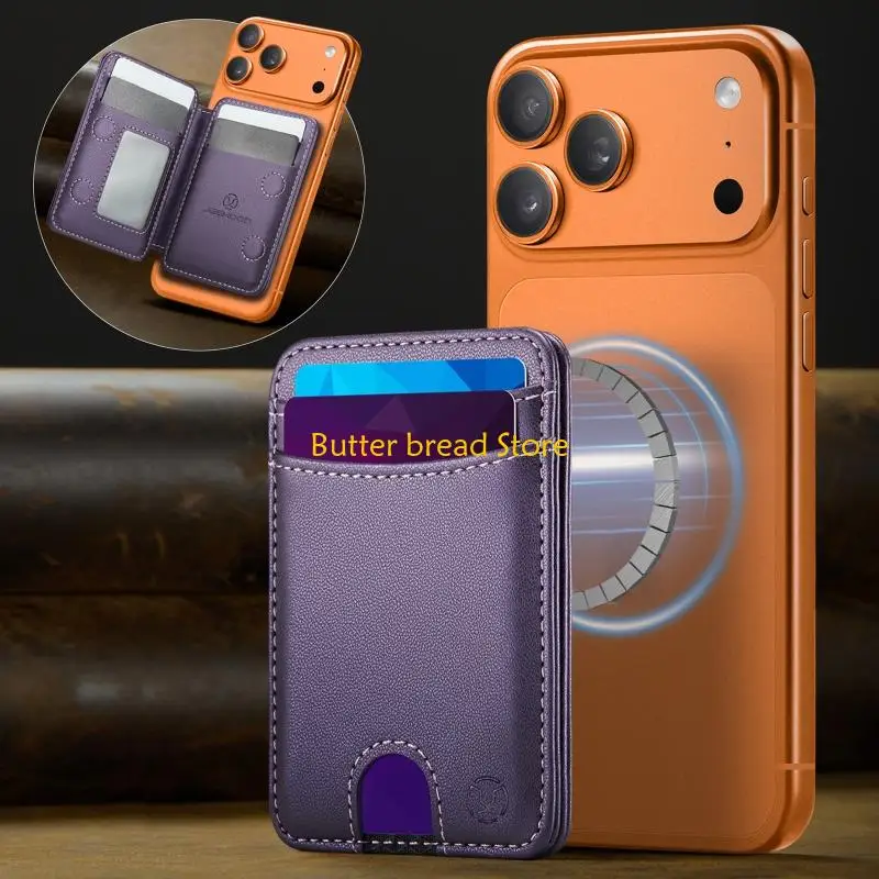 W89C Detachable Phone Card Holder Featuring Protections 6 Slot Capacity And Integrated Stand For Convenient Use