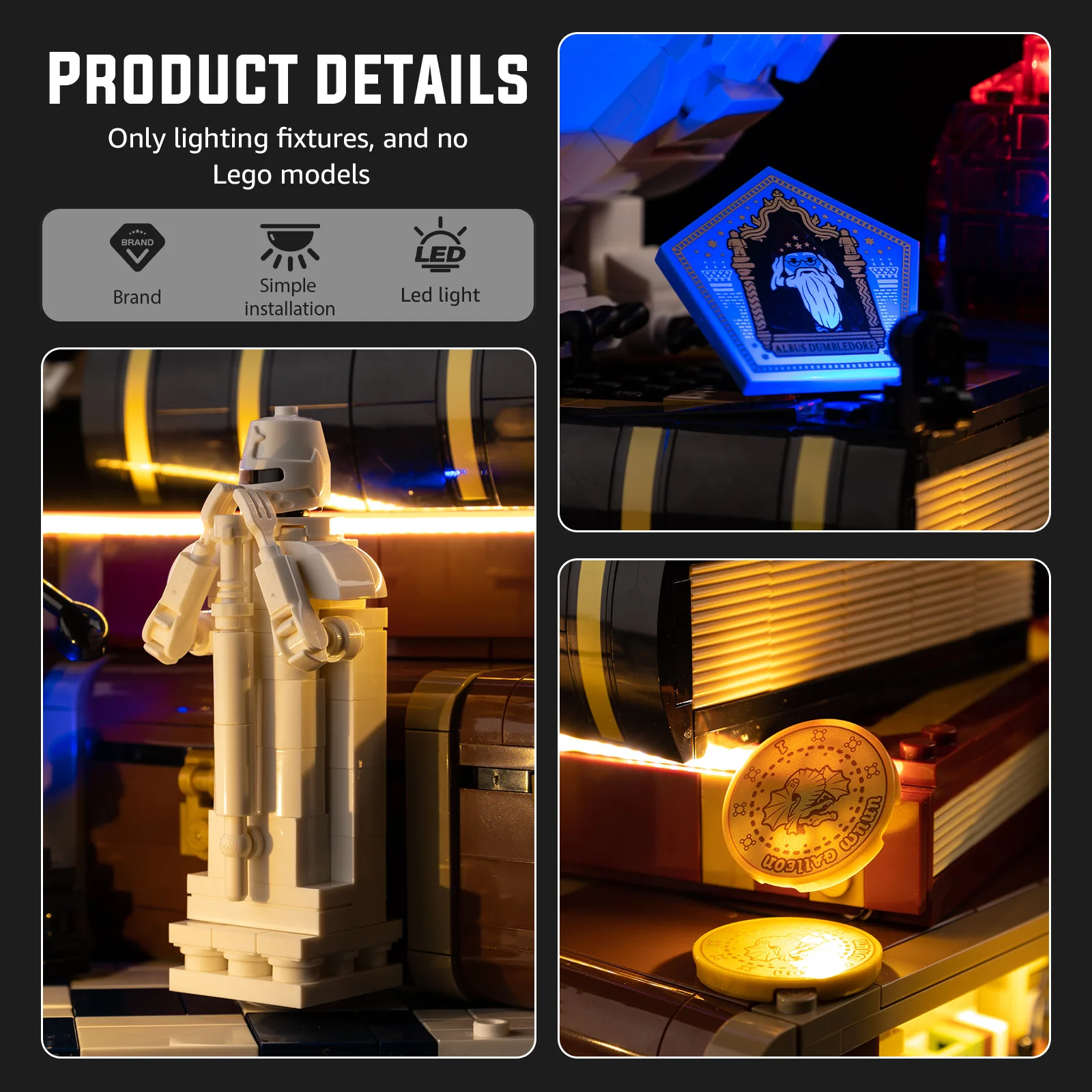 

LED Lighting Set Suitable for LEGO Sorcerer's Stone Collectors' Edition 76466